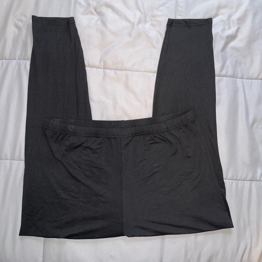 Black Elastic Waistband Leggings Size 3X - Picture 2 of 3